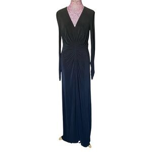 Vtg Tadashi Shoji Collection Drape Long Allure Dress *Flaw